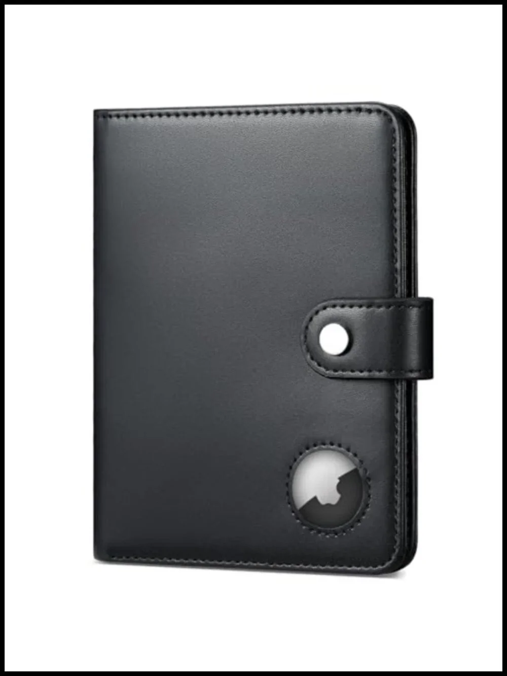 RFID Blocking Passport Holder with Airtag Slot, PU Leather Travel Wallet